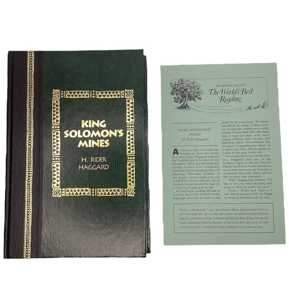 King Solomons Mines By H. Rider Haggard Readers Digest Edition 1994 Hardcover